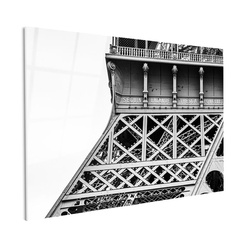 Tamperli Gerçek Cam Tablo Eyfel Kulesi Demir Mimari Detay Şehir Mimari Tablo Duvar Dekoru
