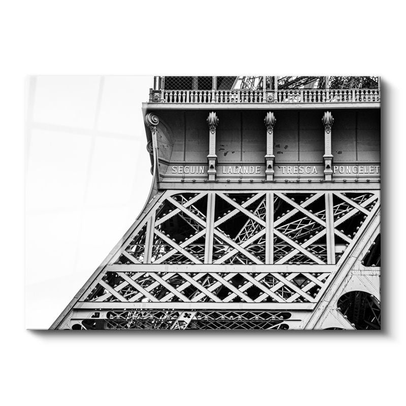 Tamperli Gerçek Cam Tablo Eyfel Kulesi Demir Mimari Detay Şehir Mimari Tablo Duvar Dekoru