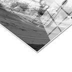 Tamperli Gerçek Cam Tablo Eyfel Kulesi Altından Gökyüzü Şehir Mimari Tablo Duvar Dekoru