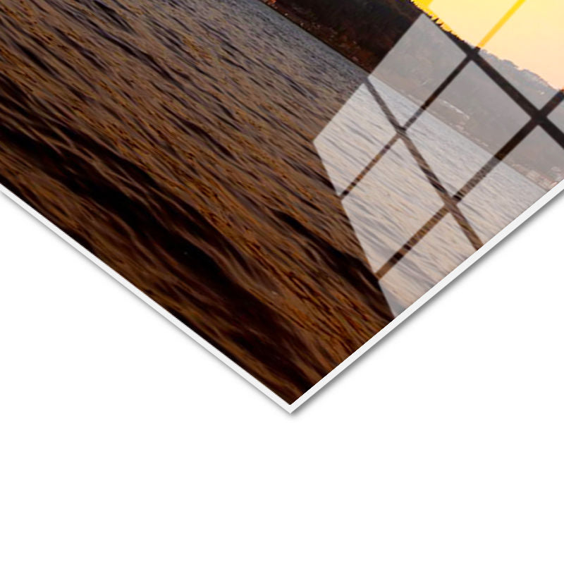 Tamperli Gerçek Cam Tablo Ortaköy Camii ve Köprü Manzarası Şehir Mimari Tablo Duvar Dekoru