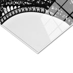 Tamperli Gerçek Cam Tablo Eyfel Kulesi Çelik Mimari Detay Şehir Mimari Tablo Duvar Dekoru