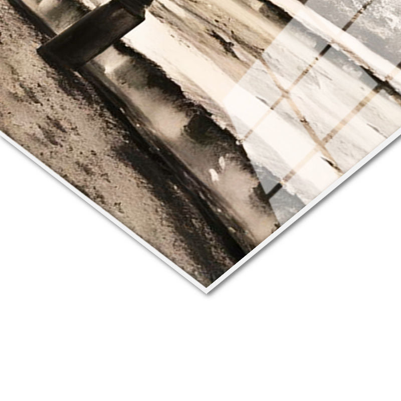 Tamperli Gerçek Cam Tablo Londra Big Ben Ve Sonbahar Teması Şehir Ve Mimari Tablo Duvar Dekoru