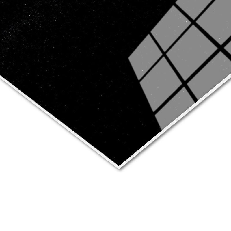 Tamperli Gerçek Cam Tablo Satürn Gezegeni Halkaları ve Uydusu Manzara Tablosu Duvar Dekoru