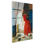 Tamperli Gerçek Cam Tablo Kaplumbağa Terbiyecisi Eseri Osmanlı Tablosu Duvar Dekoru