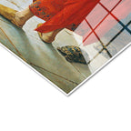 Tamperli Gerçek Cam Tablo Kaplumbağa Terbiyecisi Eseri Osmanlı Tablosu Duvar Dekoru