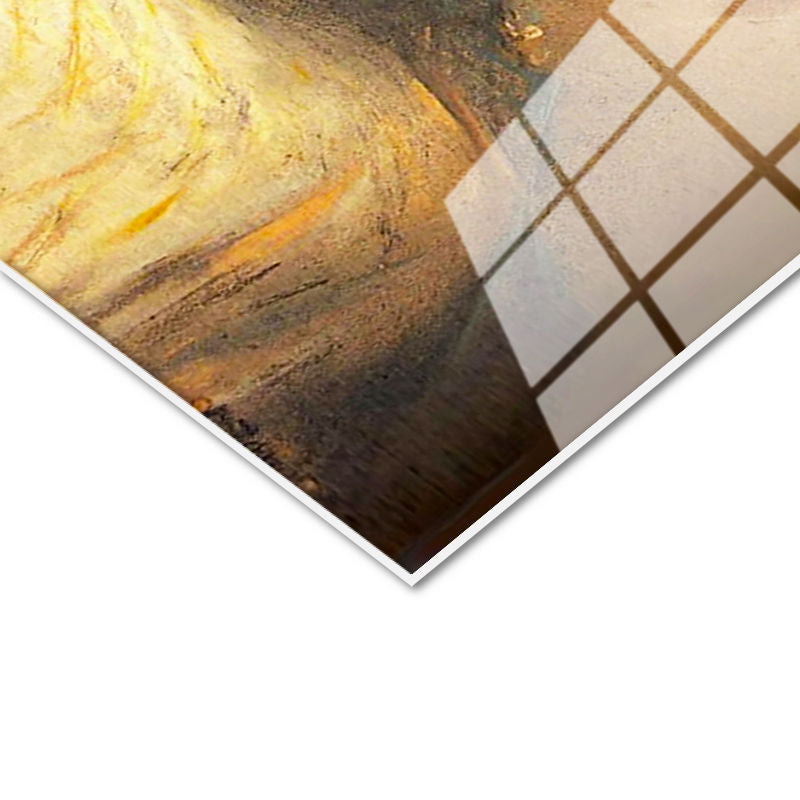 Tamperli Gerçek Cam Tablo Ud Çalan Genç Kadın Osmanlı Tablosu Duvar Dekoru