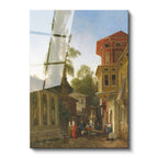 Tamperli Gerçek Cam Tablo Tarihi Sokak ve Serviler Osmanlı Tablosu Duvar Dekoru