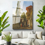 Tamperli Gerçek Cam Tablo Tarihi Sokak ve Serviler Osmanlı Tablosu Duvar Dekoru