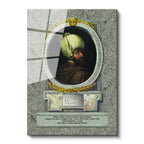 Tamperli Gerçek Cam Tablo Sultan Birinci Bayezid Tarihi Portre Osmanlı Tablosu Duvar Dekoru