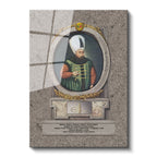 Tamperli Gerçek Cam Tablo Sultan İbrahim Han Padişah Portresi Osmanlı Tablosu Duvar Dekoru