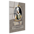 Tamperli Gerçek Cam Tablo Sultan Birinci Mustafa Han Portresi Osmanlı Tablosu Duvar Dekoru