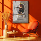 Tamperli Gerçek Cam Tablo Sultan Abdülaziz Portresi Osmanlı Tablosu Duvar Dekoru