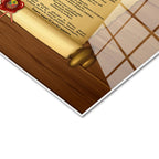 Tamperli Gerçek Cam Tablo Şeyh Edebali Osman Gazi Öğüdü Osmanlı Tablosu Duvar Dekoru