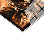 Tamperli Gerçek Cam Tablo Osmanlı Padişahları Kolajı Osmanlı Tablosu Duvar Dekoru