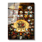 Tamperli Gerçek Cam Tablo Tüm Padişahlar ve Devlet Arması Osmanlı Tablosu Duvar Dekoru