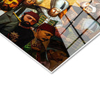 Tamperli Gerçek Cam Tablo Tüm Padişahlar ve Devlet Arması Osmanlı Tablosu Duvar Dekoru