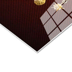 Tamperli Gerçek Cam Tablo Altın Görünümlü Devlet-i Aliyye Arması Osmanlı Tablosu Duvar Dekoru