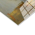 Tamperli Gerçek Cam Tablo Haliç Limanı Gemiler Osmanlı Tablosu Duvar Dekoru