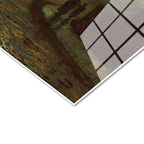 Tamperli Gerçek Cam Tablo J.A. Grimshaw Islak Sokak At Arabalı Figür Dolunay Ressam Tablosu Dekoru