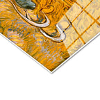 Tamperli Gerçek Cam Tablo Vincent van Gogh Samanlıkta Uyuyanlar Ressam Tablosu Duvar Dekoru