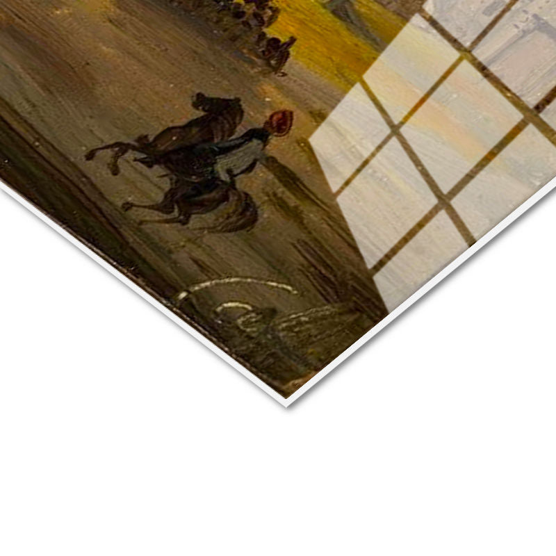 Tamperli Gerçek Cam Tablo Ippolito Caffi Sultanahmet Meydanı Obelisk Minare Ressam Tablosu Dekoru