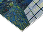 Tamperli Gerçek Cam Tablo Van Gogh Rhone Üzerinde Yıldızlı Gece Rıhtım Ressam Tablosu Duvar Dekoru