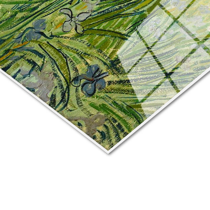 Tamperli Gerçek Cam Tablo Van Gogh Buğday Tarlası Köy Ressam Tablosu Duvar Dekoru