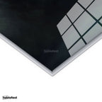 Gümüş Renk Metal Çerçeveli Tamperli Cam Tablo Buket Formlu Çiçek Kompozisyonu Çiçek Tablosu Duvar Dekoru