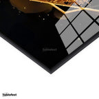Siyah Renk Metal Çerçeveli Tamperli Cam Tablo Cami Silüeti ve Besmele Altın Efektli Dini İslami Tablo Duvar Dekoru