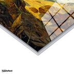 Gümüş Renk Metal Çerçeveli Tamperli Cam Tablo C.D. Friedrich Batık Gemi Fırtınalı Deniz Kayalık Ressam Tablosu Dekoru