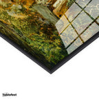 Siyah Renk Metal Çerçeveli Tamperli Cam Tablo Paul Sandby Windsor Kalesi Nehir Kenarı Piknik Ressam Tablosu Duvar Dekoru