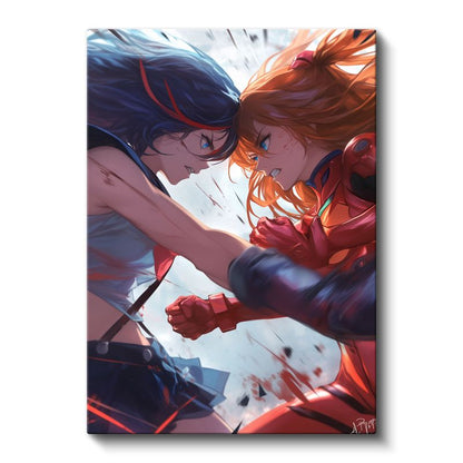 Karşılaşma Anı - Epik Dövüş Sahnesi Anime Kanvas Tablo
