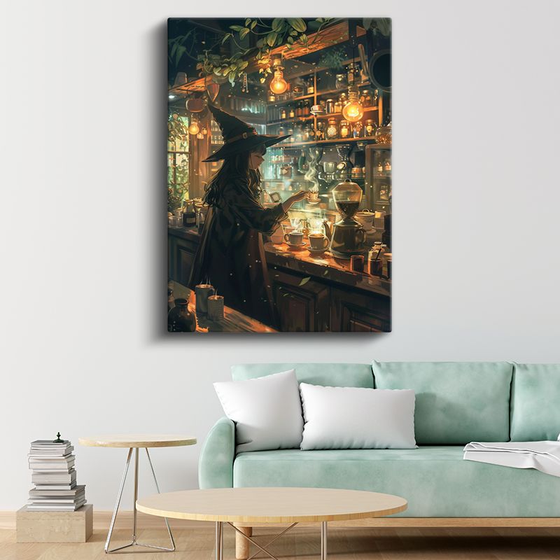 Büyücü Kahvesi - Sihirli İksirler Anime Kanvas Tablo