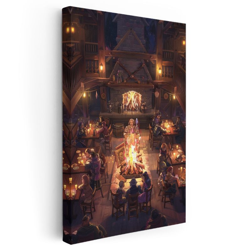 Fantastik Han - Kamp Ateşi Etrafında Anime Kanvas Tablo