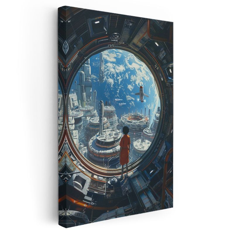 Uzay Kolonisi - Gelecek Şehri Anime Kanvas Tablo
