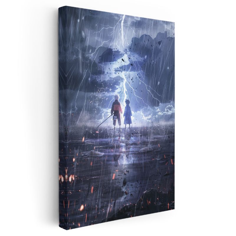 Fırtınalı Yolculuk - Şimşek Işığında Anime Kanvas Tablo
