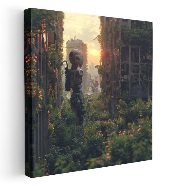 Post-Apokaliptik Dünya - Harabe Manzara Anime Kanvas Tablo