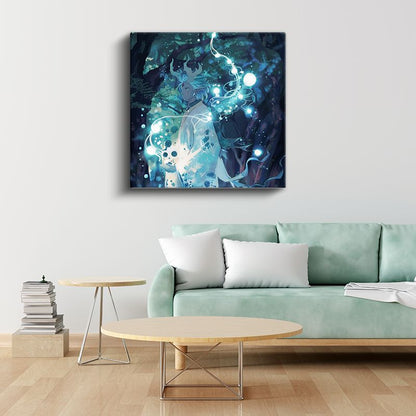 Mavi Ruh - Orman Büyüsü Anime Kanvas Tablo