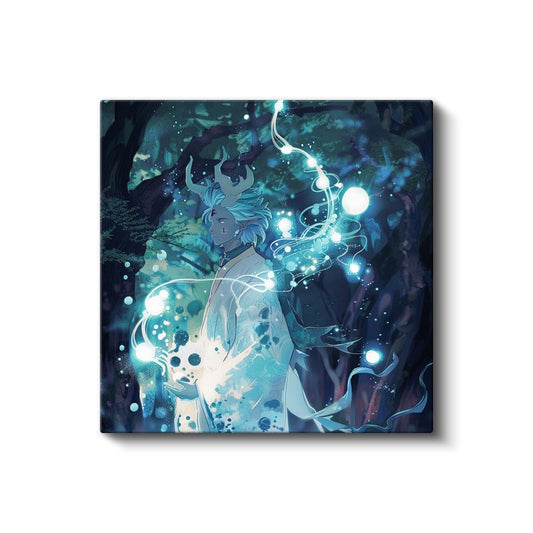 Mavi Ruh - Orman Büyüsü Anime Kanvas Tablo