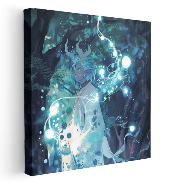 Mavi Ruh - Orman Büyüsü Anime Kanvas Tablo