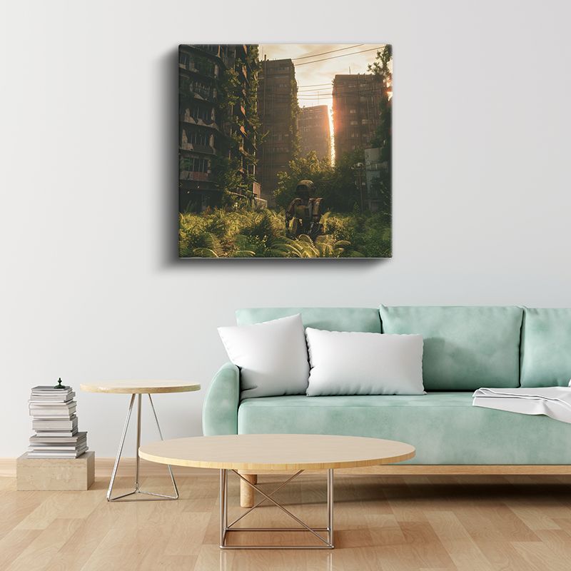 Terk Edilmiş Dünya - Robot Bekçi Anime Kanvas Tablo