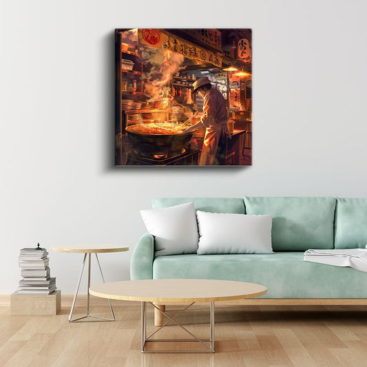 Gece Mutfağı - Geleneksel Ramen Anime Kanvas Tablo