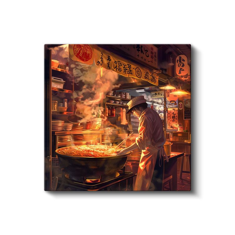 Gece Mutfağı - Geleneksel Ramen Anime Kanvas Tablo