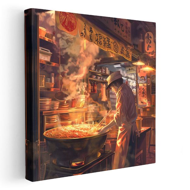 Gece Mutfağı - Geleneksel Ramen Anime Kanvas Tablo