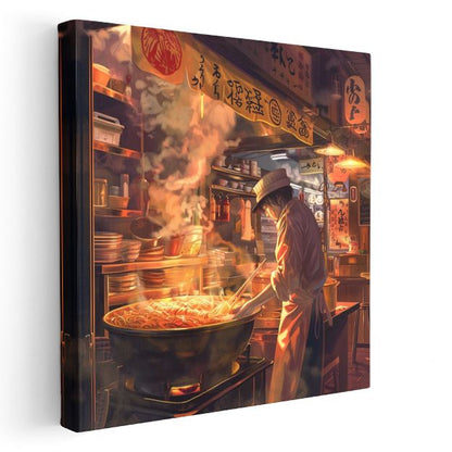 Gece Mutfağı - Geleneksel Ramen Anime Kanvas Tablo