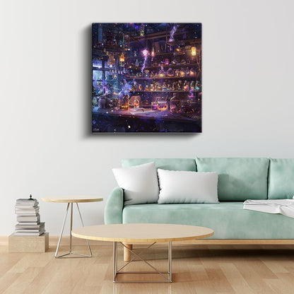 Mistik Atölye - Mor Işıklar Anime Kanvas Tablo