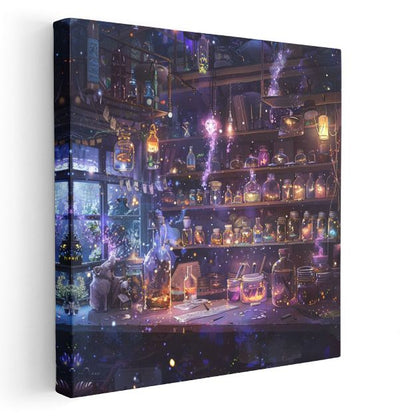 Mistik Atölye - Mor Işıklar Anime Kanvas Tablo