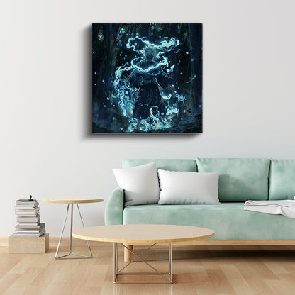 Orman Savaşçısı - Mavi Enerji Anime Kanvas Tablo