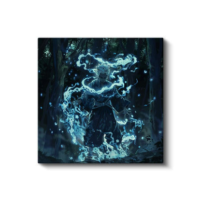 Orman Savaşçısı - Mavi Enerji Anime Kanvas Tablo
