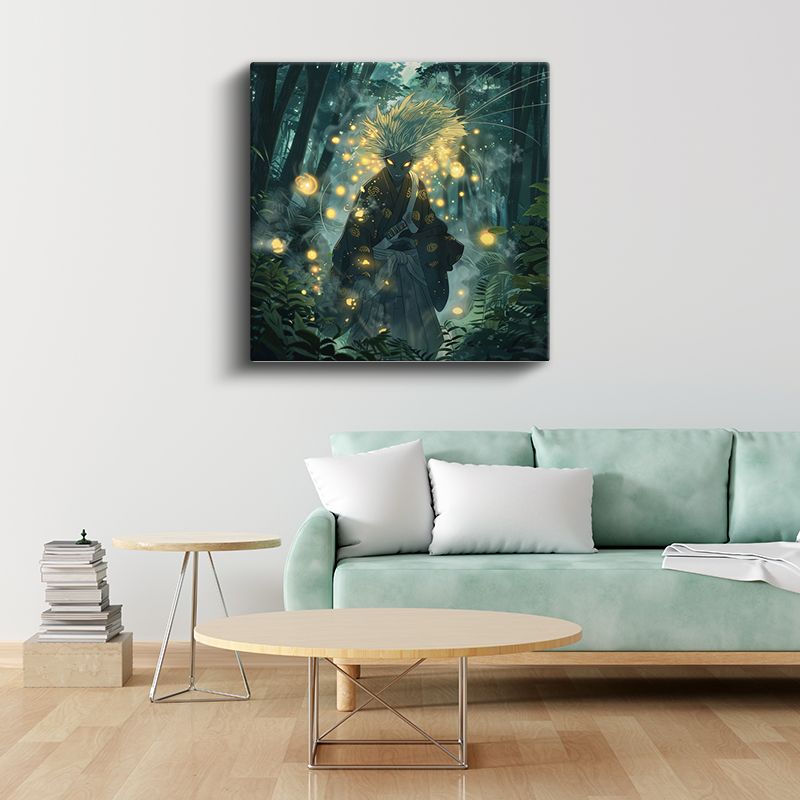 Orman Savaşçısı - Altın Işıltı Anime Kanvas Tablo